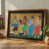 Santhal Painting A4 size for Drawing Room, Living Room, Bedroom