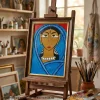 Indian Bengali Woman Painting A4 size for Drawing Room, Living Room, Bedroom