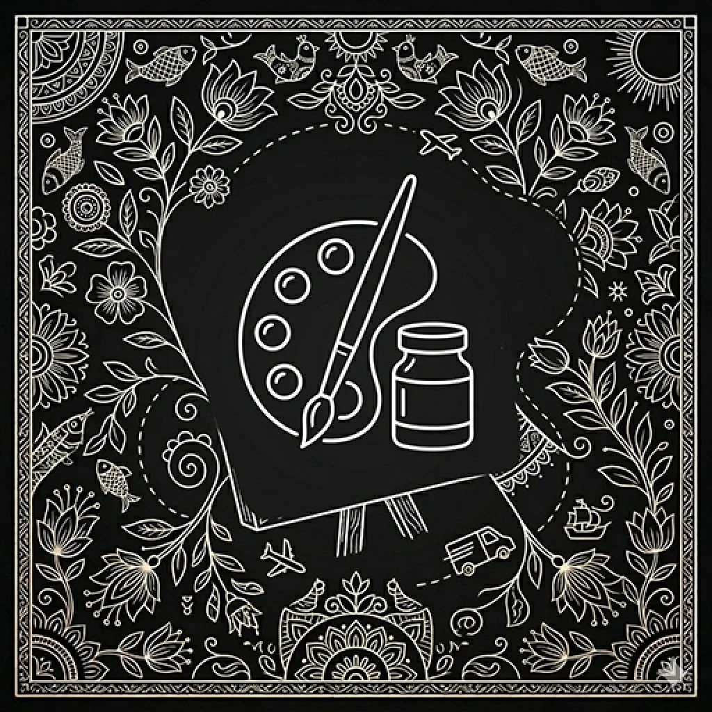 premium quality art materials icon