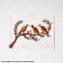 Harmony in Bloom original handmade Gond art painting featuring three birds on flowering branches.