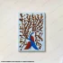 Quiet Companions original handmade Gond art painting featuring two birds beneath flourishing branches.