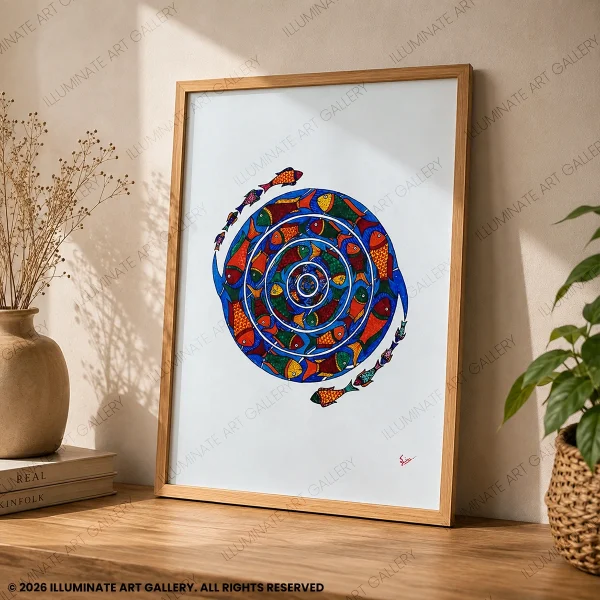 Rhythm Beneath the Surface displayed in a modern living room.